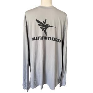 NWT Simms Men's SolarFlex Crew w/ Humminbird Logo Sterling/Cinder Large